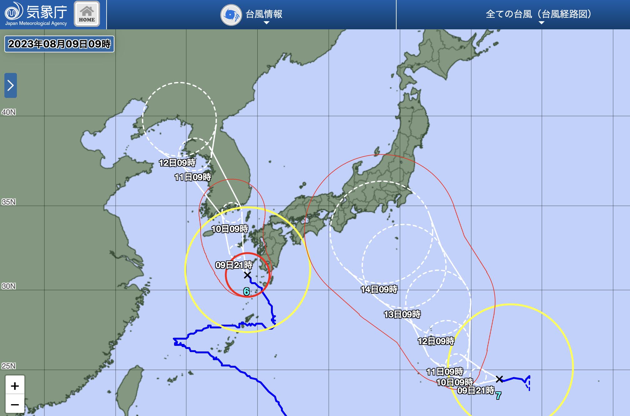 台風進路図